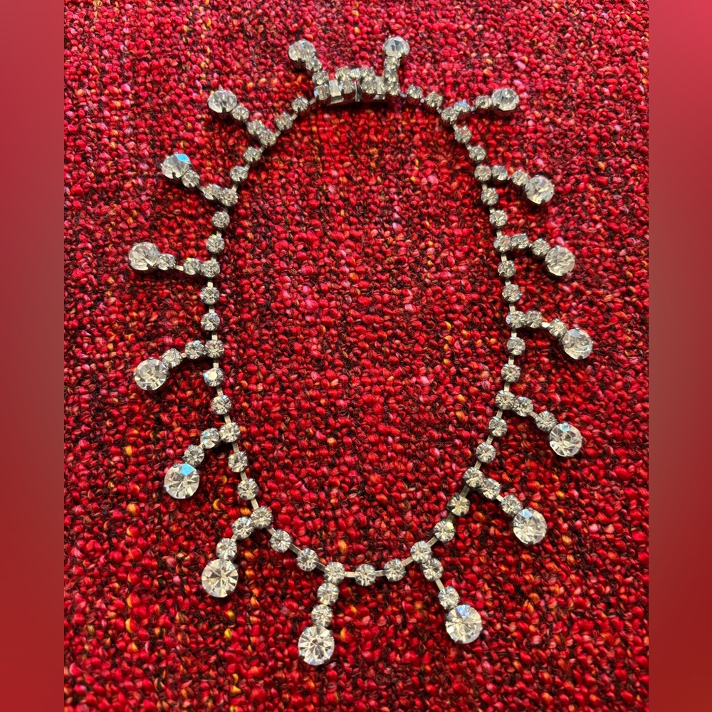 Vintage Rhinestone Napoleon-style Choker, likely from West Germany
